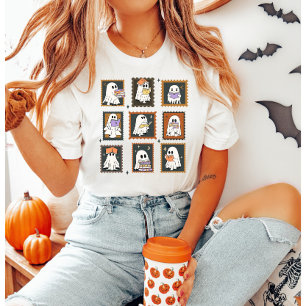 T-shirt Timbre de Fantôme Halloween