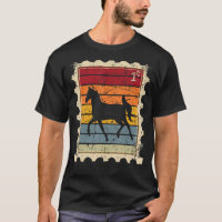 Timbre De Postage Avec Un Cheval Du Coucher De Sol