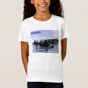 T-Shirt Timbre des baleines tueuses de l'Alaska