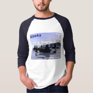 T-shirt Timbre des baleines tueuses de l'Alaska