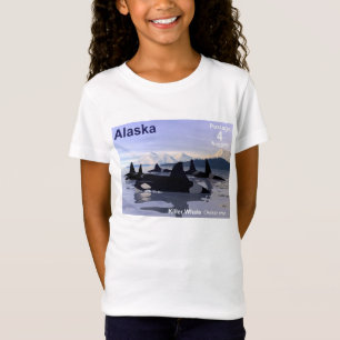 T-Shirt Timbre des baleines tueuses de l'Alaska