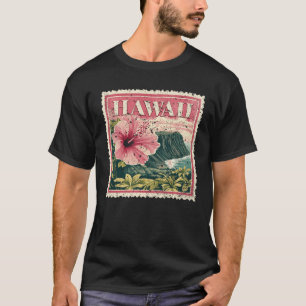 T-shirt Timbre d'État d'Hawaï en détresse Vintage États-Un