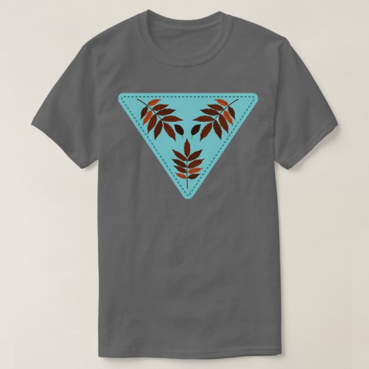 T-shirt Timbre feuille mignonne (Design devant)