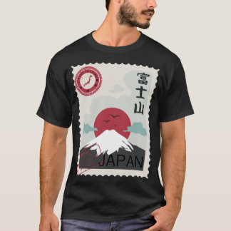 T-shirt Timbre japonais du Mont Fuji Tokyo Fabriqué T-shir