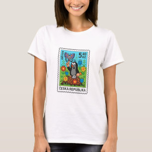 T-shirt Timbre Mole Tchèque — Krteček et Papillon Vintage
