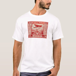T-shirt timbre polonais du par avion 1925 30gr