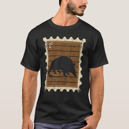 T-shirt Timbre Postal Avec Armadillo (Devant)