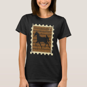 T-shirt Timbre-poste avec un cheval