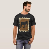 T-shirt Timbre-poste avec un zèbre (Devant entier)