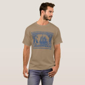 T-shirt Timbre-poste bleu canadien de nez (Devant entier)