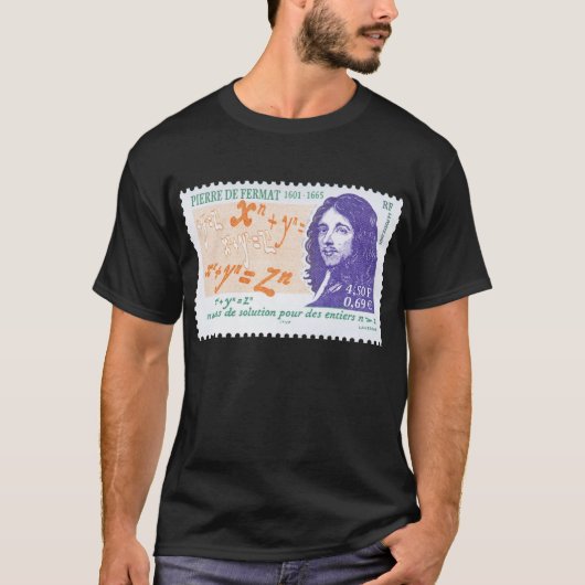 T-shirt Timbre-poste de Fermat (Devant)