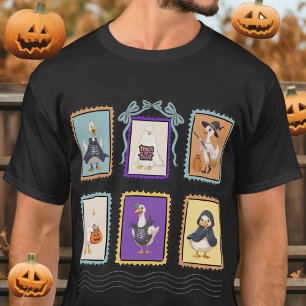 T-shirt Timbre rétro d'Halloween Goose