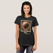 T-shirt Timbre rétro Total Éclipse solaire 2024 Ohio (Devant entier)