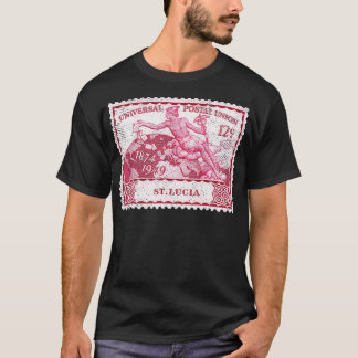 T-shirt Timbre rouge au mercure collectionneur philatéliqu