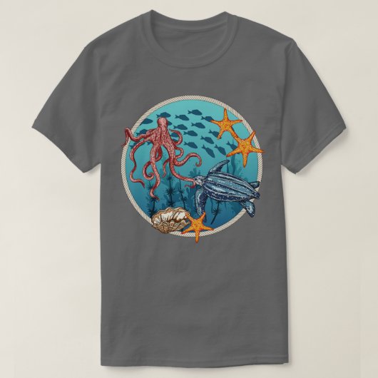T-shirt Timbre Sea Life (Design devant)