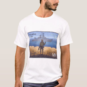 T-shirt Timbre ukrainien Île des Serpents Moskva