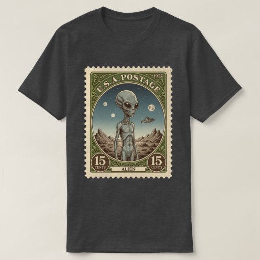 T-shirt Timbre Vintage d'Alien (Design devant)