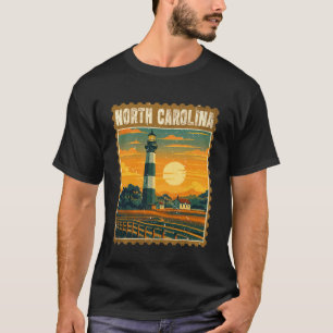 T-shirt Timbre vintage de Caroline du Nord Souvenir Caroli