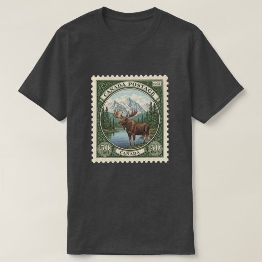T-shirt Timbre Vintage du Canada (Design devant)