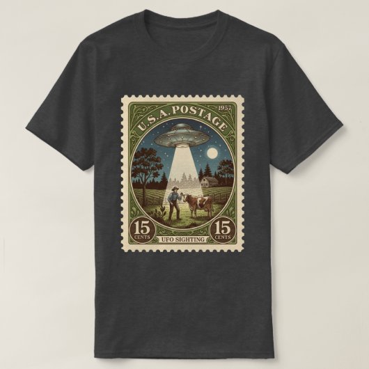 T-shirt Timbre Vintage UFO (Design devant)