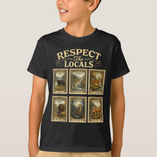 T-shirt Timbres amateur d'animaux faune animal sauvage res