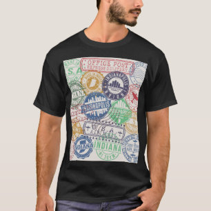 T-shirt Timbres d'Indianapolis : Sceau de voyage.