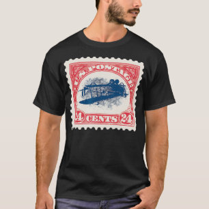 T-shirt Timbres Jenny inversés 24 Cent Rare 1918 Postage