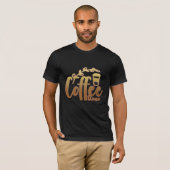 T-shirt Time Café - Parties scintillant Or élégant (Devant entier)