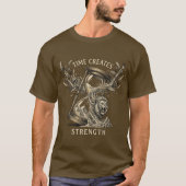 T-shirt Time Creates Strength - Vintage Hourglass Lion (Devant)