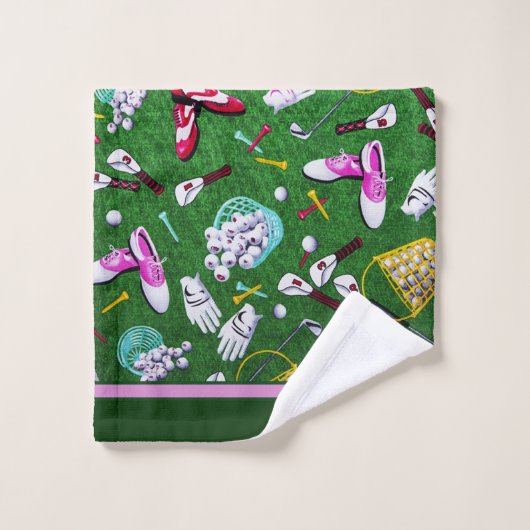 T-shirt Time Girly Golf Bad Handdoek (Wasdoekje)