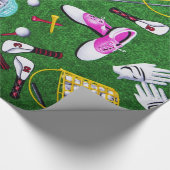 T-shirt Time Girly Golf Cadeaupapier (Hoek)