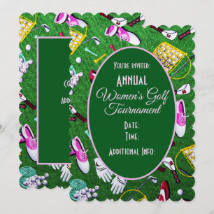 T-shirt Time Girly Golf Green Tournament Kaart