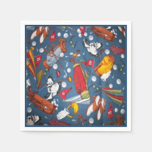 T-shirt Time Golf Pattern Napkins Servet (Voorkant)