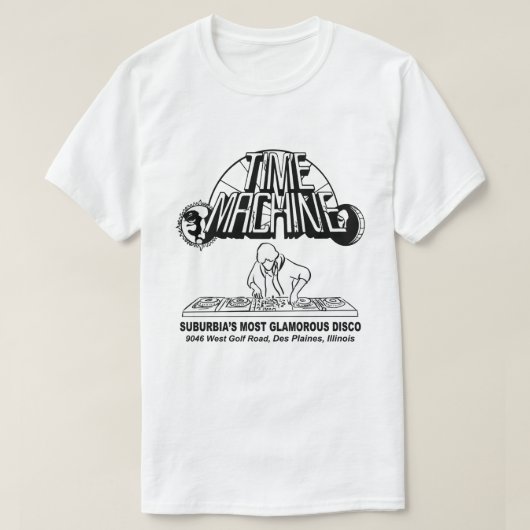T-shirt Time Machine Disco, Des Plaines (Niles), IL (Design devant)