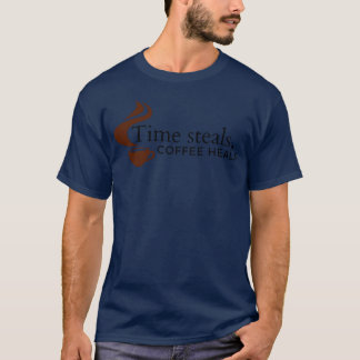 T-shirt Time steals coffee heals vintage