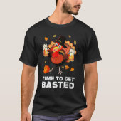 T-shirt Time To Get Basted  Beer Thanksgiving Turkey 4 (Devant)