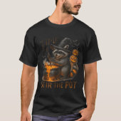 T-shirt Time To Stir T Funny Raccoon Retro Halloween Anima (Devant)