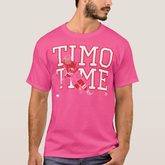 T-shirt Timo Meier Timo Time New Jersey Hockey (Devant)