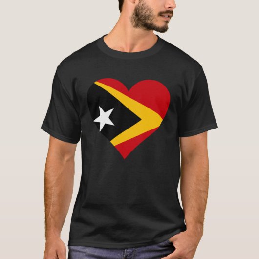 T-shirt Timor-Leste Flag Heart Timor-Leste Gifts Love Timo (Devant)