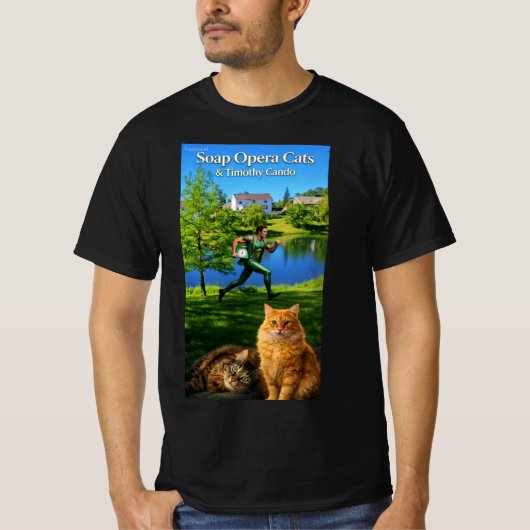 T-shirt Timothy Cando & les chats de soap opera (Devant)