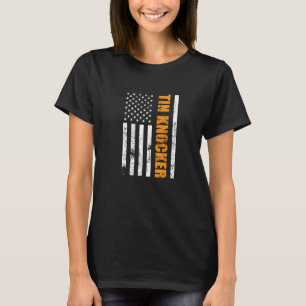 T-shirt Tin Knocker Feuille de métal ouvrier américain ver