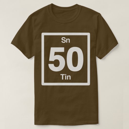T-shirt Tin Sn, Periodic Table Elements, 50th Birthday Sci (Design devant)