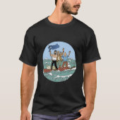 T-shirt Tin Tin Sea Adventure Avec Capitaine Haddock (Devant)