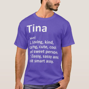 T-shirt TINA Définition Nom personnalisé Amusant Anniver