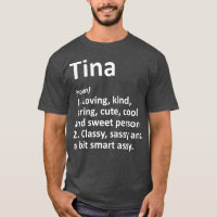 TINA Définition Nom personnalisé Amusant Anniversa