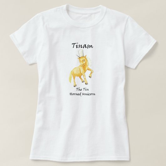 T-shirt Tinam Le Tee-Shirt Unicorne À Cornes Tin (Design devant)