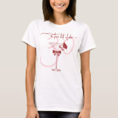 T-shirt Tini Bit Ancienne Bow moderne Cherry Martini Anniv (Devant)