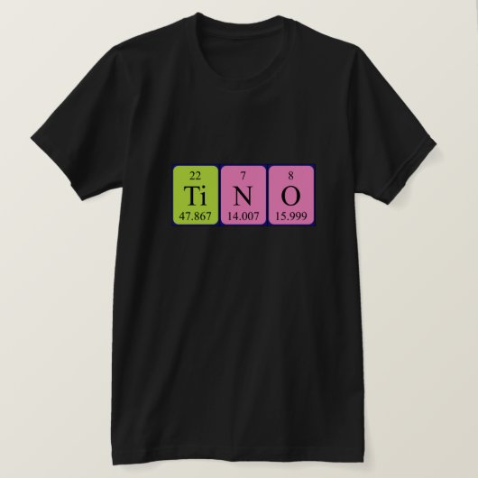 T-shirt Tino nom de table périodique chemise (Design devant)