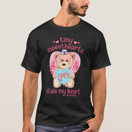 T-shirt Tiny Sweethearts Stole My Heart Valentines Day NIC (Devant)