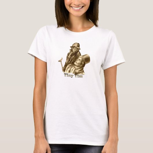 T-shirt Tiny Tim et Bob Cratchit dans un Carol de Noël (Devant)